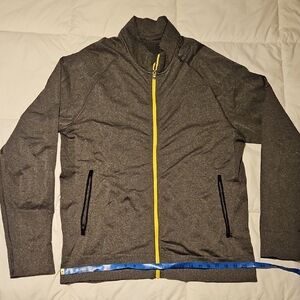 lululemon athletica Charcoal Jacket with Yellow Zipper